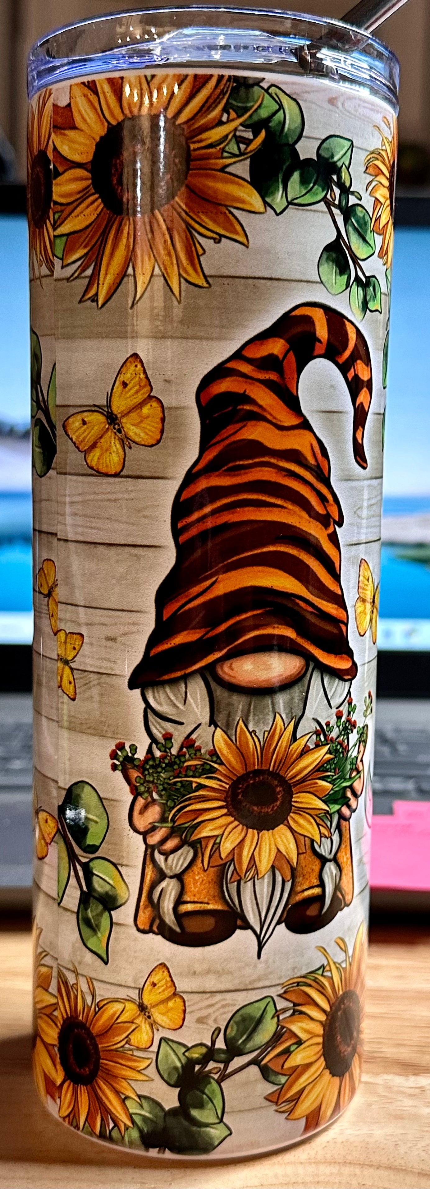 Sunflower Gnome Tumbler