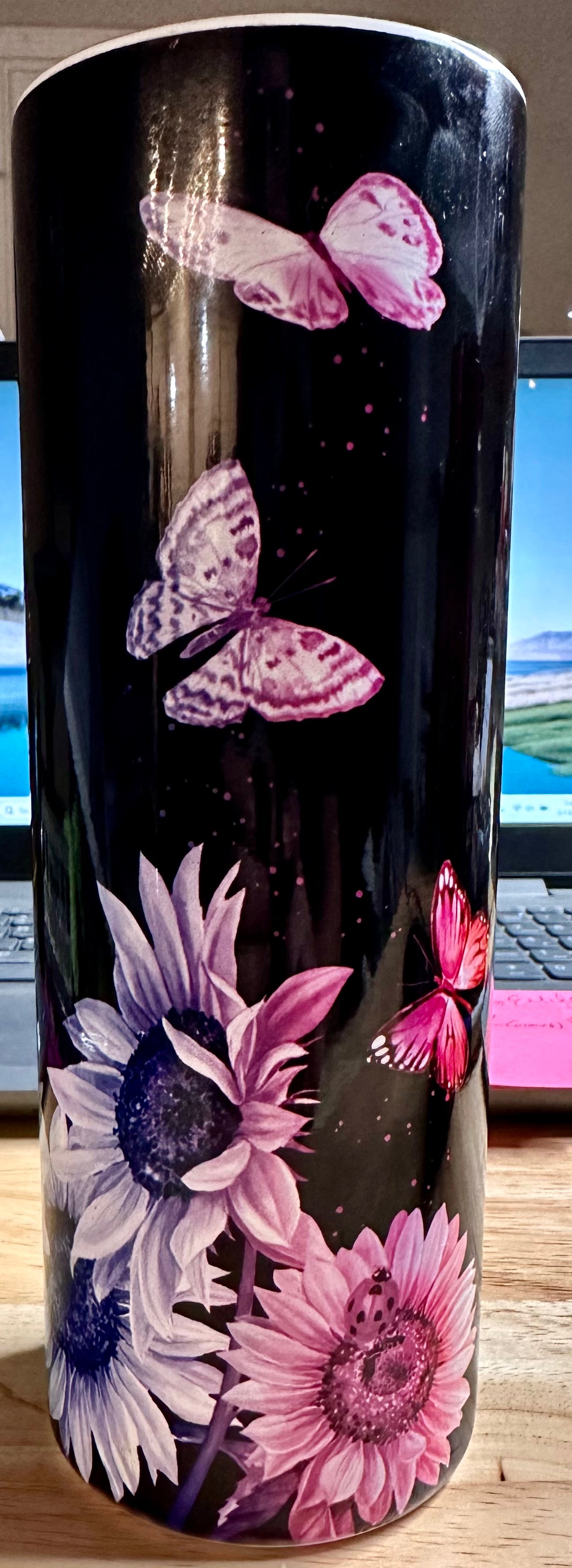 Butterfly Black Tumbler