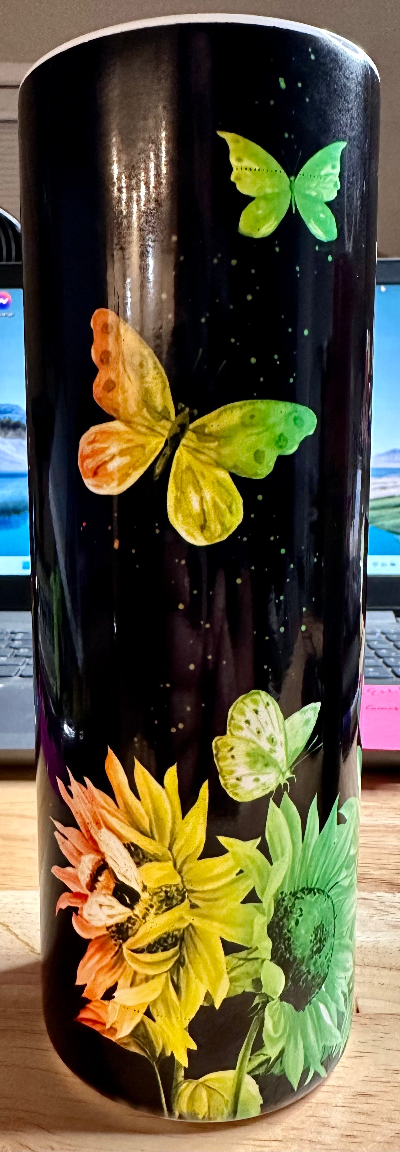 Butterfly Black Tumbler