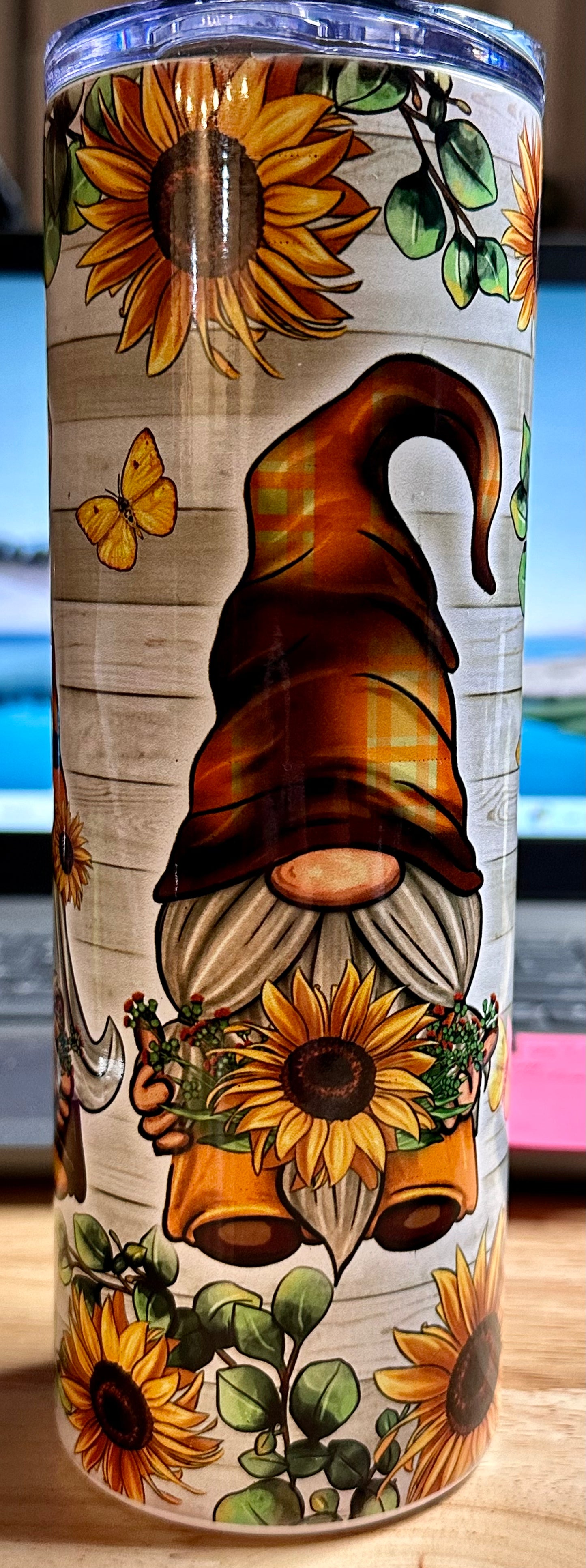 Sunflower Gnome Tumbler