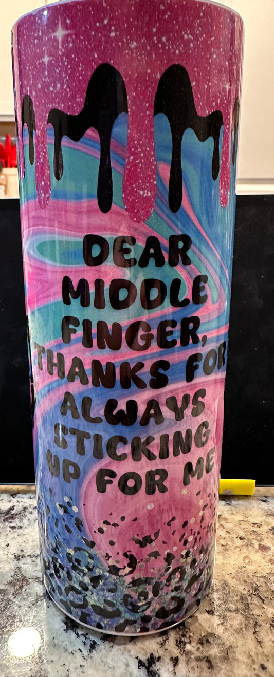 Dear Middle Finger Tumbler